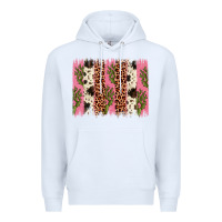 White cactus leopard cowhide brush stroke Premium Hoodie - Artiststas