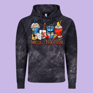 Music Teacher Coffee Cups Vintage Hoodie Designed By Zillion Design Studio