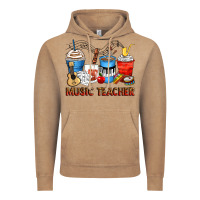 Vintage Coffee music teacher coffee cups Vintage Hoodie - Zillion Design Studio