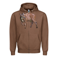 Chestnut Red Brocket Buck Deer Zipper Hoodie - LillyAllenDesigns