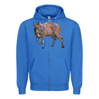 True Royal Red Brocket Buck Deer Zipper Hoodie - LillyAllenDesigns