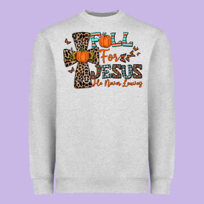 Fall For Jesus He Never Leaves Heavyweight Sweatshirt Designed By Cowhidedigitalart