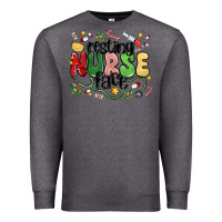 Charcoal Heather resting nurse face Premium Sweatshirt - MaliasSmallBusiness