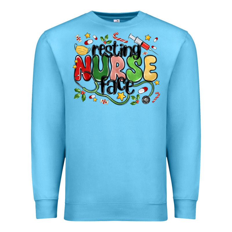 Resting Nurse Face Premium Sweatshirt by MaliasSmallBusiness | Teevron