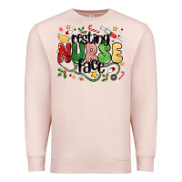 Pale Pink resting nurse face Premium Sweatshirt - MaliasSmallBusiness