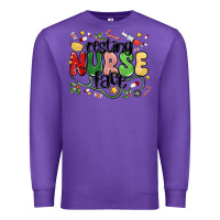 Purple resting nurse face Premium Sweatshirt - MaliasSmallBusiness