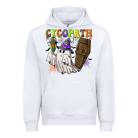 White Cycopath Urban Hoodie - NancyCooperArtShop