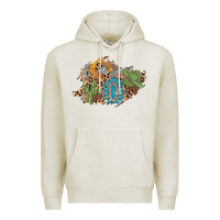 Oatmeal Heather horseshoe leopard gemstone cactus patch Premium Hoodie - AdoDesignShop