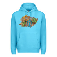 Ocean Blue horseshoe leopard gemstone cactus patch Premium Hoodie - AdoDesignShop