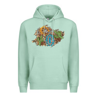 Seafoam horseshoe leopard gemstone cactus patch Premium Hoodie - AdoDesignShop
