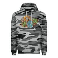 Slate Camo horseshoe leopard gemstone cactus patch Premium Hoodie - AdoDesignShop