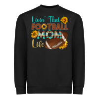 Black livin' that football mom life Heavyweight Sweatshirt - HRA Design Shop