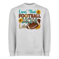 Heather Grey livin' that football mom life Heavyweight Sweatshirt - HRA Design Shop