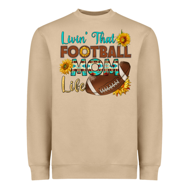 Livin' That Football Mom Life Heavyweight Sweatshirt by HRA Design Shop | Teevron