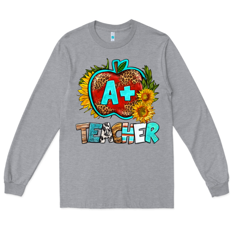 A+ Teacher Apple Long Sleeve Tee by BundleAndBundleShop | Teevron