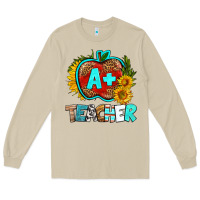 Mushroom a+ teacher apple Long Sleeve Tee - BundleAndBundleShop