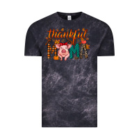 Cloud Black thankful mama pig Vintage Tee - RacoonDesign