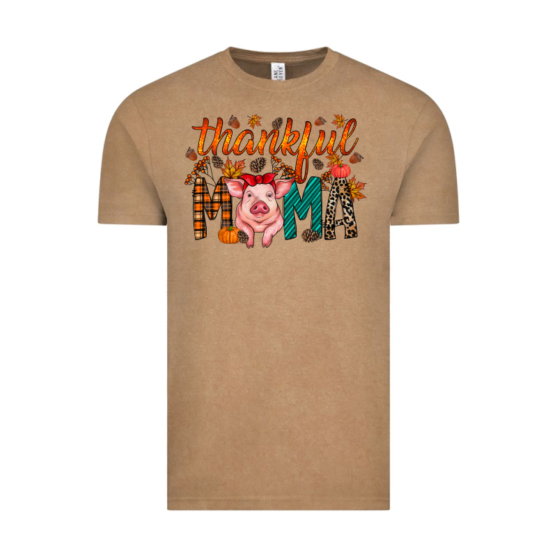 Thankful Mama Pig Vintage Tee by RacoonDesign | Teevron