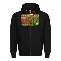 Black feliz navidad merry christmas cactus Zipper Hoodie - Jasminsmagicworld