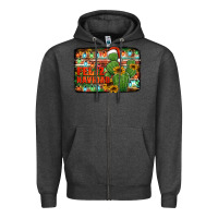 Charcoal Heather feliz navidad merry christmas cactus Zipper Hoodie - Jasminsmagicworld