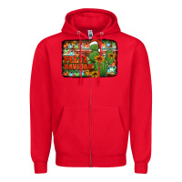 Red feliz navidad merry christmas cactus Zipper Hoodie - Jasminsmagicworld