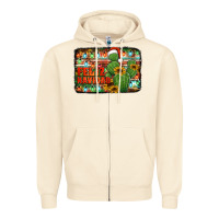 Sandshell feliz navidad merry christmas cactus Zipper Hoodie - Jasminsmagicworld