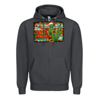 Smoke feliz navidad merry christmas cactus Zipper Hoodie - Jasminsmagicworld