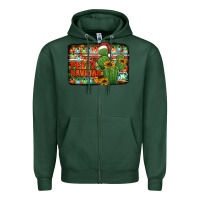 Sports Green feliz navidad merry christmas cactus Zipper Hoodie - Jasminsmagicworld