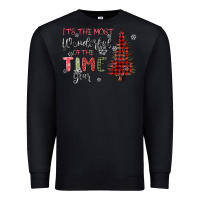 Black its the most wonderful time of the year Premium Sweatshirt - MaliasSmallBusiness