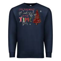 Navy its the most wonderful time of the year Premium Sweatshirt - MaliasSmallBusiness