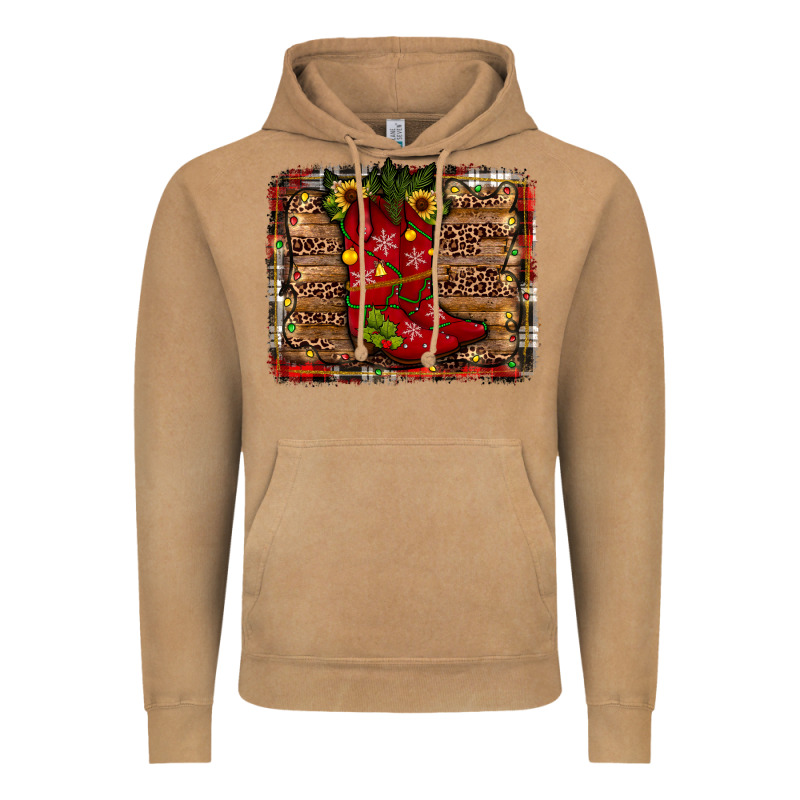 Cowboy Boots Christmas Vintage Hoodie by JahusDesignShop | Teevron