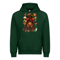Forest Green santas favorite principal afro messy bun Urban Hoodie - texasbilliewilder