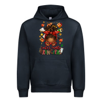 Navy santas favorite principal afro messy bun Urban Hoodie - texasbilliewilder
