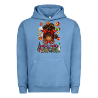 Pigment Pebble Blue santas favorite principal afro messy bun Urban Hoodie - texasbilliewilder