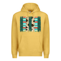 Antique Gold leopard cowhide brush stroke Premium Hoodie - Artiststas