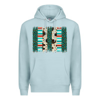 Blue Mist leopard cowhide brush stroke Premium Hoodie - Artiststas