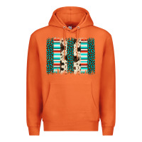 Carrot leopard cowhide brush stroke Premium Hoodie - Artiststas
