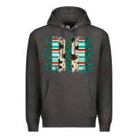 Charcoal Heather leopard cowhide brush stroke Premium Hoodie - Artiststas
