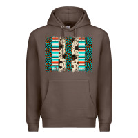 Coffee leopard cowhide brush stroke Premium Hoodie - Artiststas