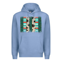 Colony Blue leopard cowhide brush stroke Premium Hoodie - Artiststas