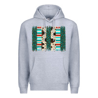 Heather Grey leopard cowhide brush stroke Premium Hoodie - Artiststas