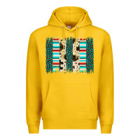 Lemon leopard cowhide brush stroke Premium Hoodie - Artiststas