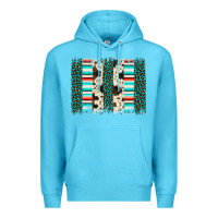 Ocean Blue leopard cowhide brush stroke Premium Hoodie - Artiststas