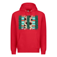 Red leopard cowhide brush stroke Premium Hoodie - Artiststas