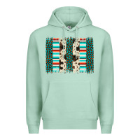 Seafoam leopard cowhide brush stroke Premium Hoodie - Artiststas
