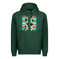 Sports Green leopard cowhide brush stroke Premium Hoodie - Artiststas