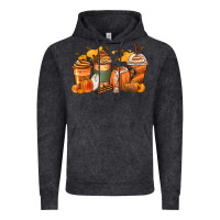 Vintage Black pumpkin spice latte coffee cups Vintage Hoodie - Zillion Design Studio