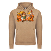 Vintage Coffee pumpkin spice latte coffee cups Vintage Hoodie - Zillion Design Studio