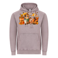 Vintage Zinc pumpkin spice latte coffee cups Vintage Hoodie - Zillion Design Studio