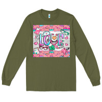 Army Green watercolor love nurse tumbler Long Sleeve Tee - BundleAndBundleShop